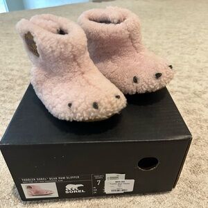 COPY - Sorel Bear Paw Slippers toddler girls size 7